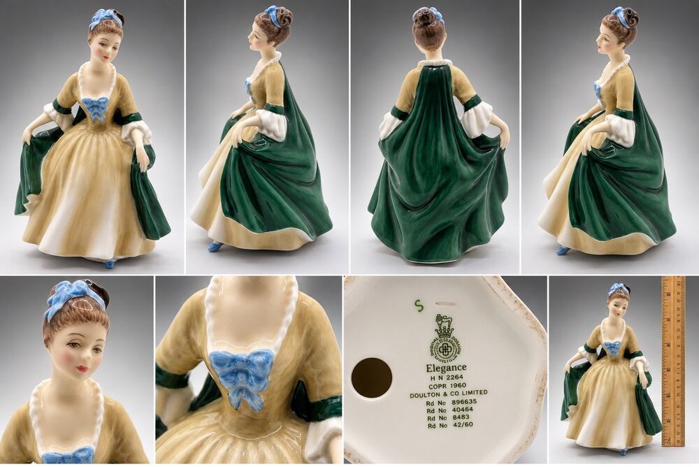 Royal Doulton Elegance HN 2264 Porcelain Lady Figurine England Vintage 1960